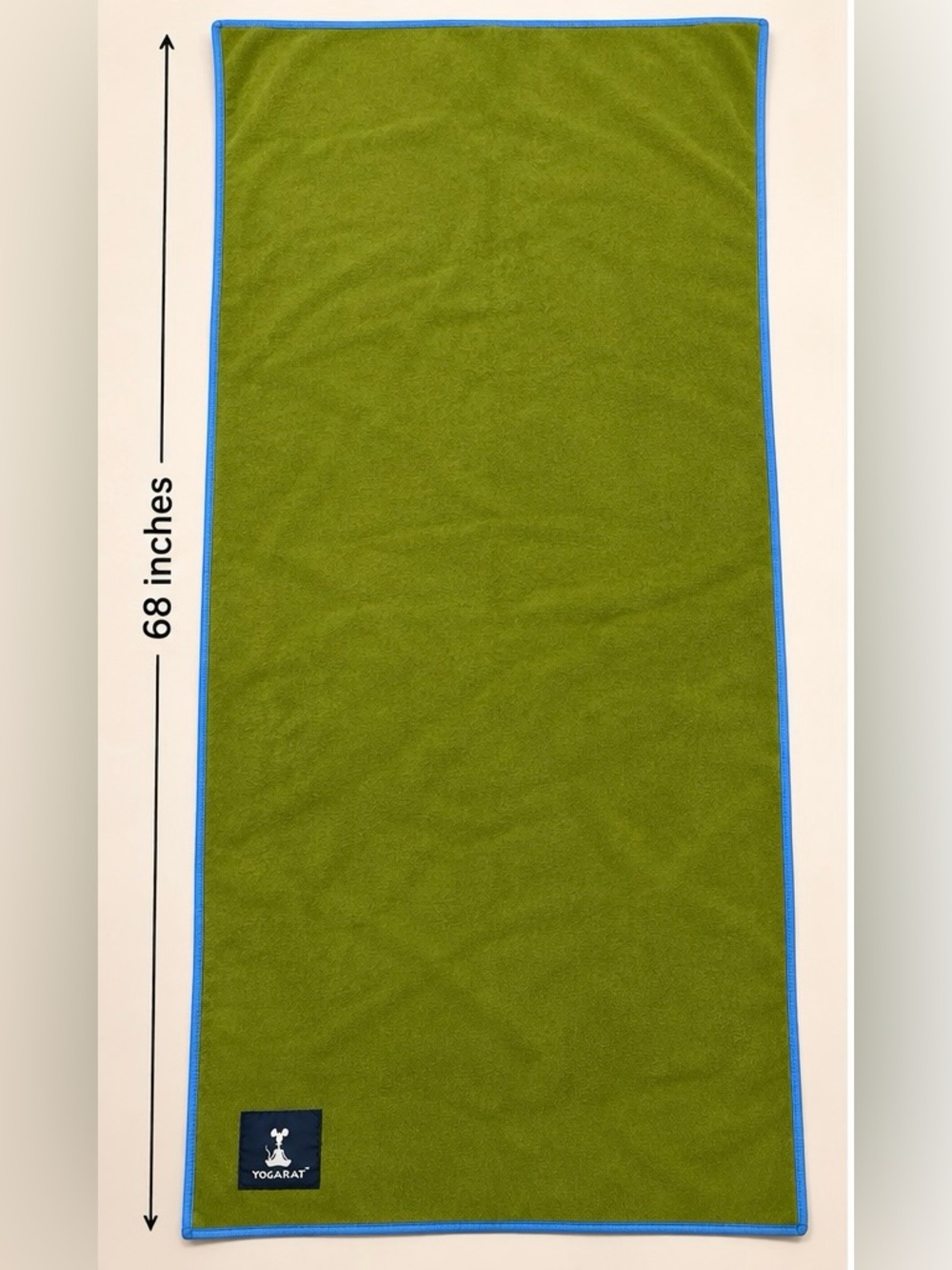 YOGARAT 68in Towel 
Green & Blue